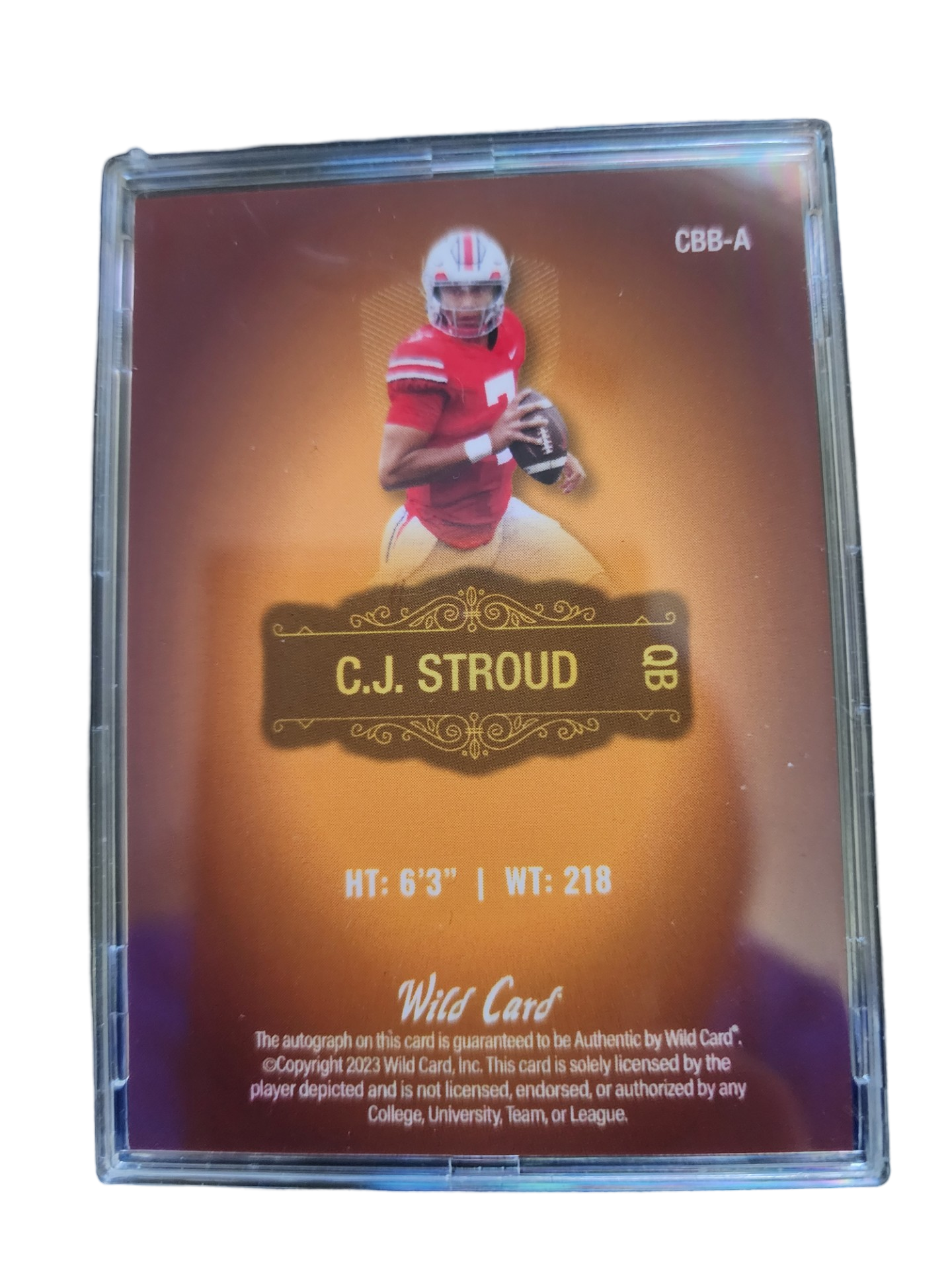 CJ Stroud Wilcard Matte Autographed card #6 of #15