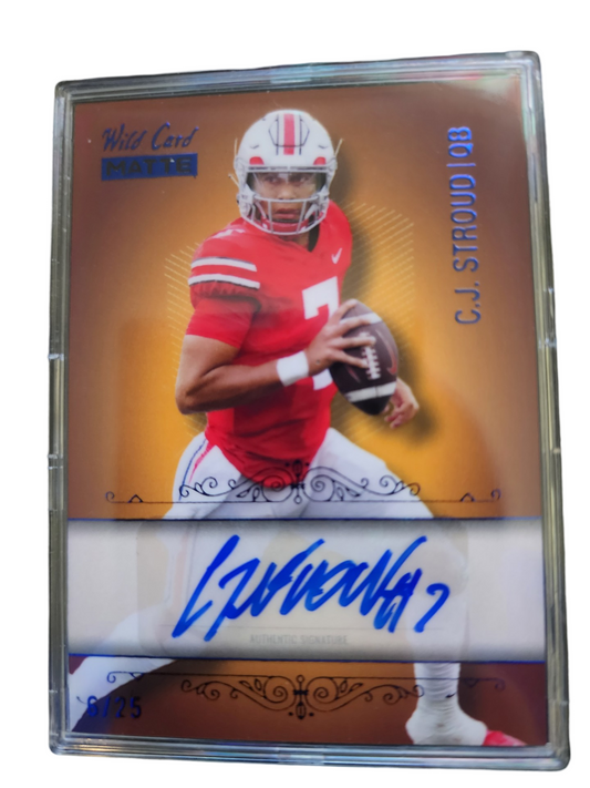 CJ Stroud Wilcard Matte Autographed card #6 of #15