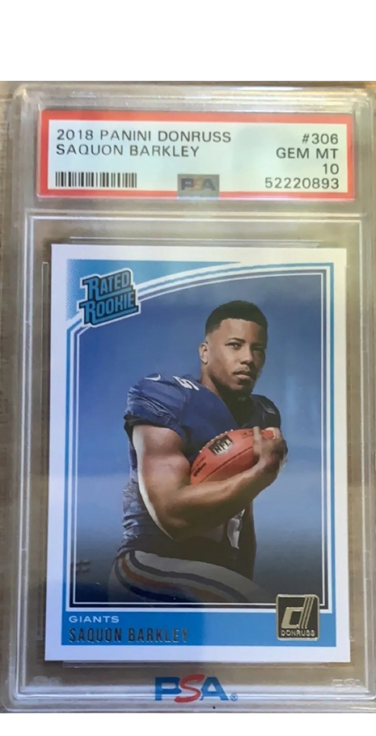 Saquon Barkley Rated Rookie RC PSA 10