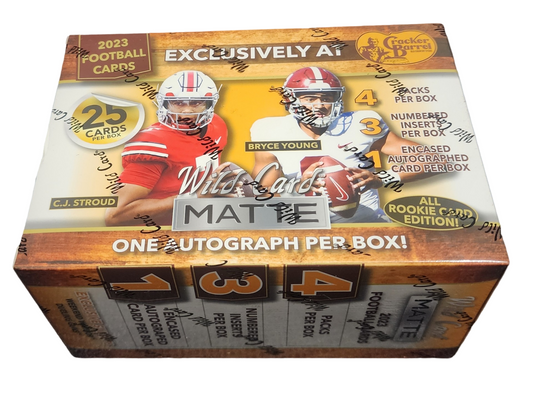 2023 WILD CARD MATTE ALL ROOKIE CARD EDITION CRACKER BARREL FOOTBALL BOX